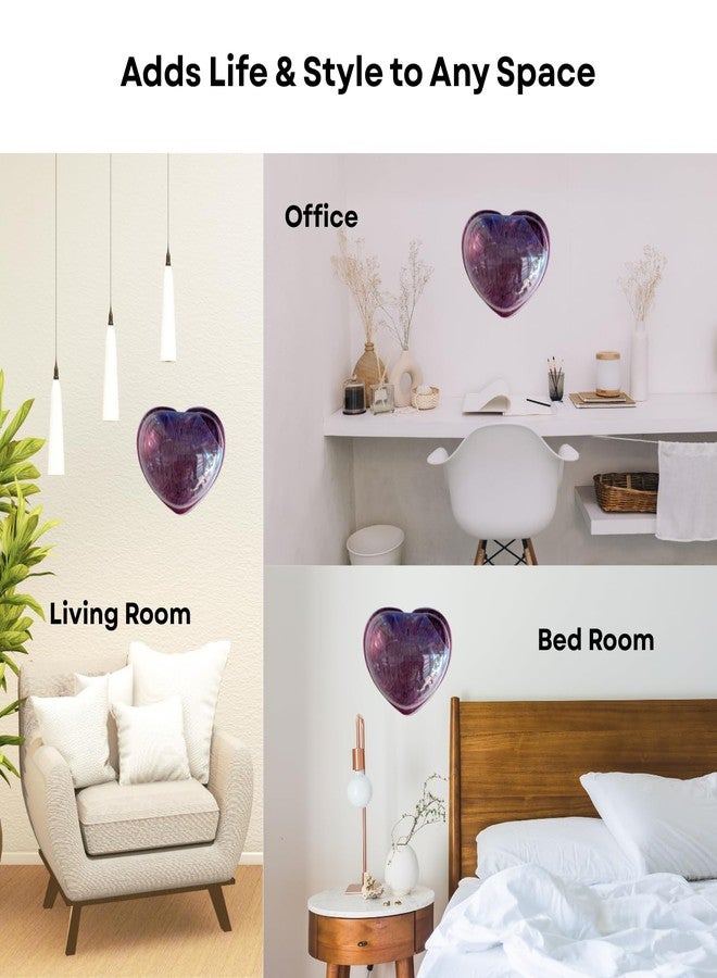 حوض سمك على شكل قلب بقطر 12 بوصة يُعلق على الحائط - بدون قاعدة | حوض أسماك عصري للمنزل والمكتب والمقهى | تصميم موفر للمساحة | حوض سمك أنيق وحوض نباتات | تصميم صغير الحجم - Image 4